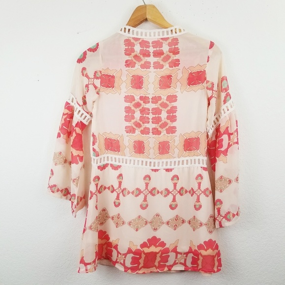 NWT The Wild Flower Shop Geometric Print Dress - Picture 4 of 4